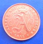 1912 1 centime en FR Albert 1er - port 1,50 euro par courrie, Postzegels en Munten, Ophalen of Verzenden, Metaal, Losse munt