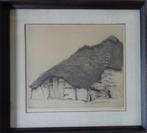 DIRK BAKSTEEN / VETERAAN III / ZW-W ETS / 63x68cm / KADER, Antiek en Kunst, Kunst | Litho's en Zeefdrukken, Ophalen of Verzenden