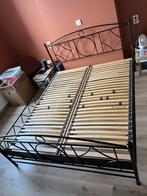 Bed - Compleet | 160 x 200, Ophalen, Gebruikt, Zwart, Tweepersoons