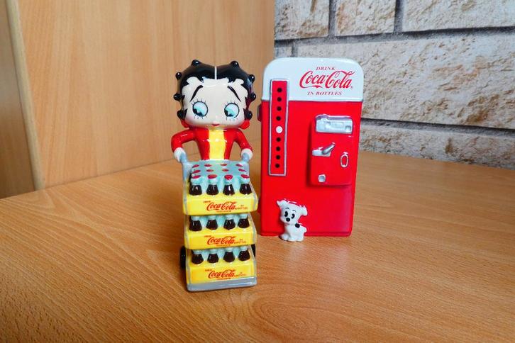 Betty Boop Salt & Pepper Coca-Cola Automaton, Verzamelen, Beelden en Beeldjes, Nieuw, Mens, Ophalen of Verzenden