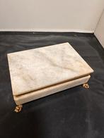 Boîte à bijoux Vintage Albâtre & Laiton - Pieds Griffes, Enlèvement, Autres types