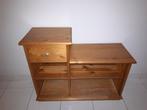 Lage boekenkast in volle beuk met lade - B=93/H=70-55/D=33cm, Ophalen, Gebruikt, 50 tot 100 cm, Klassiek beukenhout