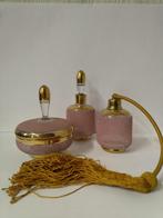 Roze toilettafelset met parfumverstuiver, Antiek en Kunst, Ophalen of Verzenden