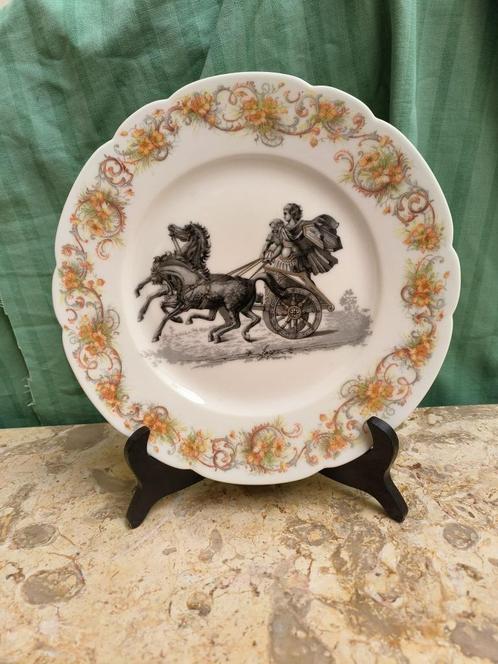 Vintage sierbord "Romeinse Krijger" (diameter 24cm), Antiek en Kunst, Antiek | Keramiek en Aardewerk, Ophalen