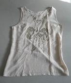 Zijden top bestikt met parels – maat: 38 – merk: Nougat Lond, Kleding | Dames, T-shirts, Maat 38/40 (M), Beige, Ophalen of Verzenden