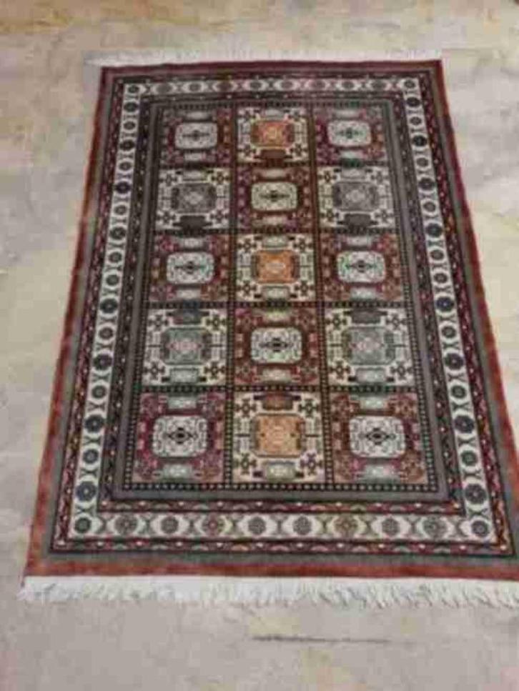 Oosters getint soepel kleed bruin zwart beige topstaat, Antiek en Kunst, Antiek | Tapijten, Tafelkleden en Textiel, Ophalen of Verzenden