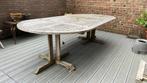 Grote teak tafel met 10 stoelen, Tuin en Terras, Ophalen, Gebruikt, Meer dan 8 zitplaatsen, Teakhout
