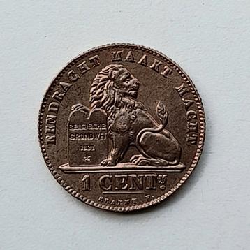 Belgique 1 cent 1907 VL splendour (590)