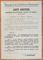 Affiche 1945 - Bannissement du journal « Le Gaulois », Collections, Enlèvement ou Envoi