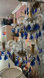 Kristallen wandlamp – blauw glas – €15 per stuk, Enlèvement, Comme neuf, Verre