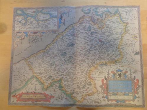 Ortelius Kaart Vlaanderen en Nederland 1590, Livres, Atlas & Cartes géographiques, Utilisé, Carte géographique, Belgique, Avant 1800