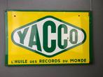 Origineel oud emaille reclamebord Yacco 71x44 cm ca 1962, Utilisé, Enlèvement ou Envoi, Voitures