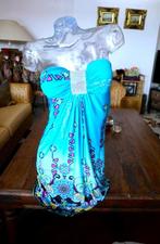 helder blauw sfeer- & stijlvolle jurk, Kleding | Dames, Jurken, Blauw, Knielengte, Vintage, Ophalen of Verzenden