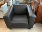 Zetel in kunstleder, Huis en Inrichting, Fauteuils, Ophalen, Kunststof, 75 tot 100 cm, Zo goed als nieuw