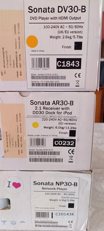 Cambridge Audio Sonata, Enlèvement, Comme neuf, Lecteur DVD, Connexion MP3