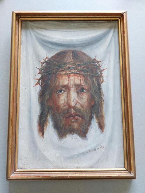 Hoofd van Christus 'De sluier van Veronica'  Felix Bonner, Antiek en Kunst, Kunst | Schilderijen | Klassiek, Ophalen of Verzenden