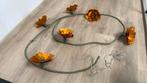 Luminaire - guirlande de fleurs en metal doré, Huis en Inrichting