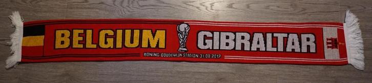 Écharpe de football belge - Gibraltar 31/08/2017, Collections, Articles de Sport & Football, Enlèvement ou Envoi