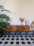 Vintage midcentury nachtkastjes | kastjes retro, Huis en Inrichting, Ophalen, Zo goed als nieuw, 45 tot 65 cm, Minder dan 55 cm