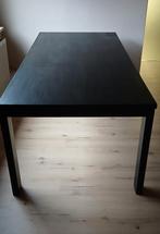 Grande table à manger noire avec pieds en métal 100 x 220 cm, Maison & Meubles, Enlèvement