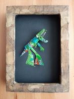 Dinosaurus gemaakt van blik gerecycleerde, Antiek en Kunst, Kunst | Schilderijen | Modern, Ophalen of Verzenden