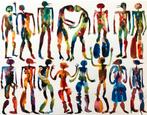 Origineel gouache van Wole Lagunju 2017 Nigeria, Ophalen of Verzenden