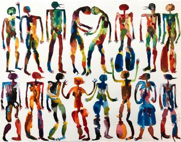 Origineel gouache van Wole Lagunju 2017 Nigeria beschikbaar voor biedingen