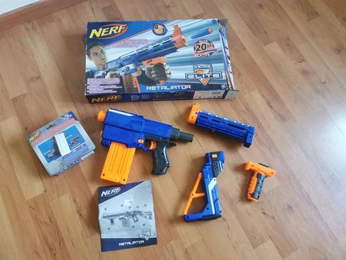 Nerf Pistolet Mitraillette « RETALIATOR ELITE» Complet, Kinderen en Baby's, Speelgoed | Buiten | Actiespeelgoed, Ophalen