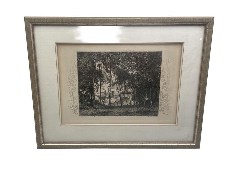 Jean-Baptiste-Camille Corot — Gravure geschilderde studie —, Antiek en Kunst, Kunst | Etsen en Gravures, Ophalen of Verzenden