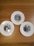 Set van 3 borden van Boch La Louvière -Les Halles” collecti, Antiek en Kunst, Ophalen of Verzenden