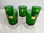 5 vintage groene Luminarc wijnglazen, Verzamelen, Ophalen of Verzenden, Nieuw, Overige typen