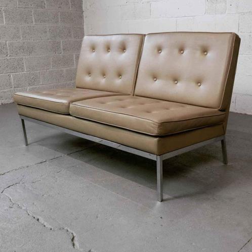 Florence Knoll leather 2-seater mod.65, Antiek en Kunst, Antiek | Meubels | Stoelen en Sofa's, Ophalen