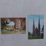 2 oude postkaarten van Oostakker, Verzamelen, Ophalen of Verzenden