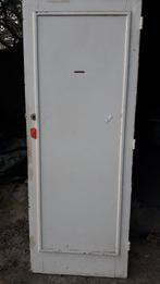 Porte en pitchpin massif avec grande vitre martelée, Bricolage & Construction, Châssis & Portes coulissantes, Enlèvement, Vitre comprise