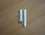 Wit horlogebandje met relief 18 mm, Ophalen of Verzenden