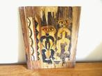 Afrika, Tribal Art prachtig gesigneerd kunstwerk 22x18,2 cm, Ophalen of Verzenden