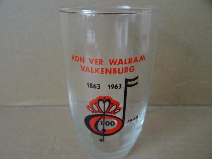 Curiosa glas Walram Valkenburg 100 jaar 1963 glas Valkenburg, Antiek en Kunst, Curiosa en Brocante, Ophalen of Verzenden