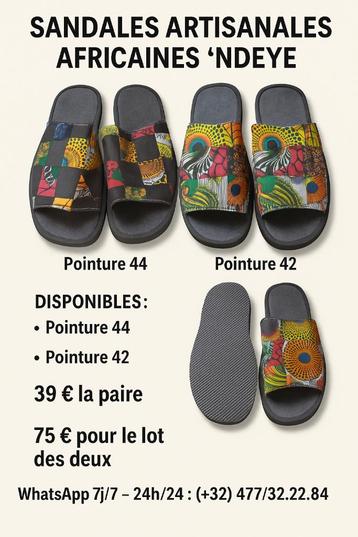 Afrikaanse handgemaakte sandalen „Ndeye” — recycling beschikbaar voor biedingen