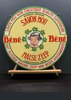 Prachtig oud emaille reclamebord BéBé zeep savon, Verzamelen, Merken en Reclamevoorwerpen, Ophalen of Verzenden, Gebruikt, Reclamebord