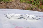 §  2 coupelles porcelaine forme feuille