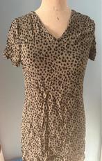 Kaki jurk met panterprint, Maat 34 (XS) of kleiner, Costes, Verzenden