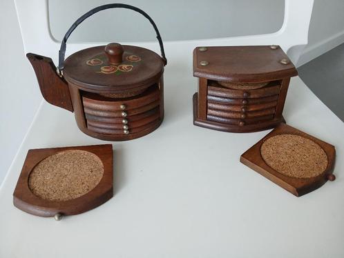 onderzettertjes voor glazen hout/kurk, Huis en Inrichting, Woonaccessoires | Onderzetters, Ophalen of Verzenden
