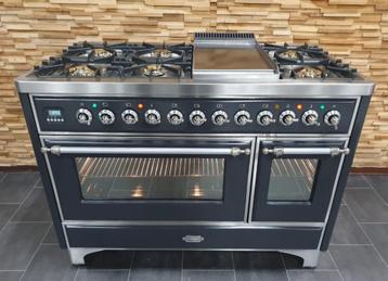 🔥Luxe Boretti Majestic Fornuis 120cm antraciet + rvs Frytop beschikbaar voor biedingen