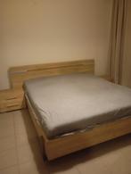Slaapkamer 160/200, Huis en Inrichting, Slaapkamer | Bedden, Ophalen, Gebruikt, Bruin, Tweepersoons