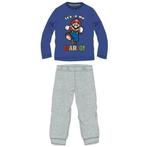 Super Mario Pyjama - Blauw/Grijs - Maat 98 - 104 - 110, Neuf, Garçon, Enlèvement ou Envoi, Vêtements de nuit ou Sous-vêtements