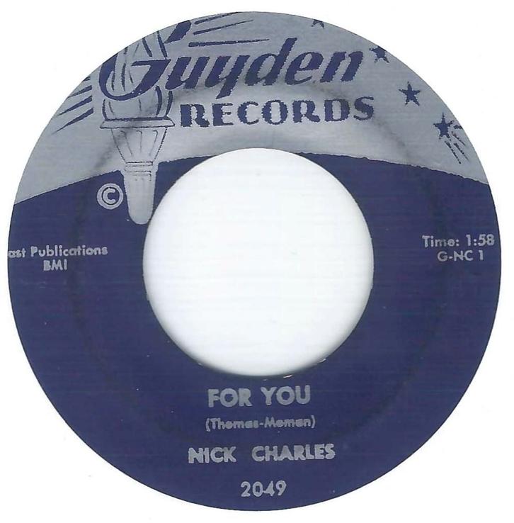 Nick Charles – For You / I Wonder, Cd's en Dvd's, Vinyl Singles, Gebruikt, Single, R&B en Soul, 7 inch, Ophalen of Verzenden