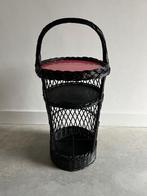 Vintage rotan plantentafeltje - dranktafeltje - bar, Ophalen, Zo goed als nieuw, Minder dan 55 cm, 60 cm of meer