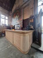 Houten toog of bar met massief eiken bovenblad, Huis en Inrichting, Barren, Ophalen, Gebruikt