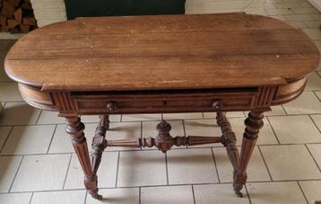 Table Bureau robuste en chêne - Antiquité disponible aux enchères