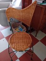 Zware ijzeren stoelen met rotan bekleding, Huis en Inrichting, Stoelen, Ophalen, Zo goed als nieuw